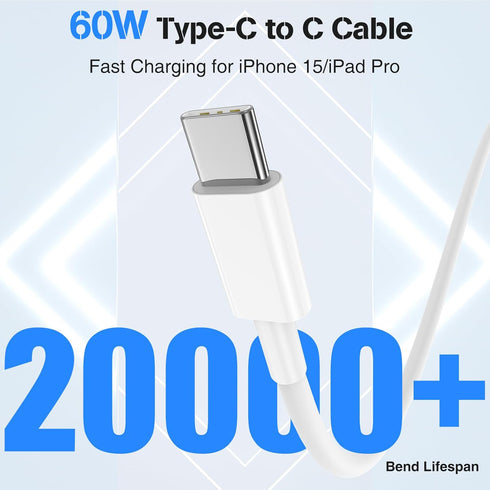 Car Charger for iPhone 15, 40W Dual USB C Car Charger Cigarette Lighter with 2 Pack 6FT USB C to USB C Cable Fast Charging Compatible for iPhone 1...