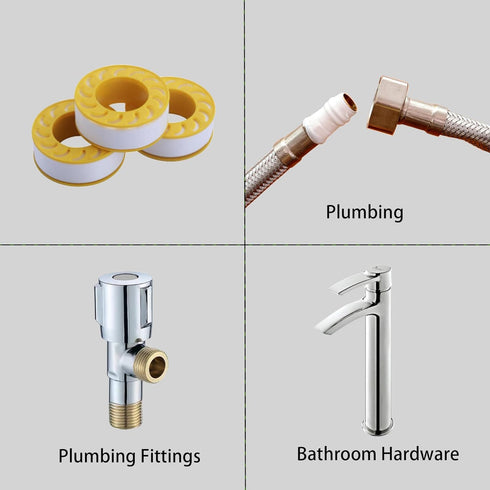 4 Rolls PTFE Tape 0.63INx590IN Teflon Tape,Plumbers Tape Use for Shower Head and Other PPR Water Pipe Fitings,Plumbing Tape White Thread Tape...