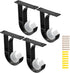 Generic 4 Pack Curtain Rod Ceiling Mount Bracket, Heavy Duty Curtain Rod Holder with Matching Screws, Aluminum Alloy Closet Rod Holder with Plasti...