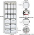 2 Pack Extra Large Hanging Over Door Shoe Organizers, 12 Mesh Pockets + 6 Large Mesh Storage Various Compartments with 8 Hooks Shoes Holder for Cl...