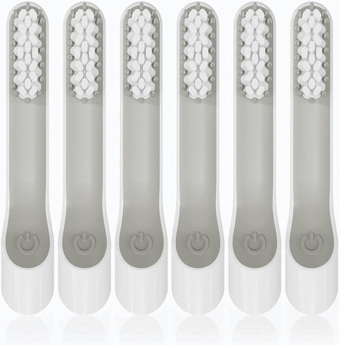 Toothbrush Replacement Heads Compatible with Quip - Brush Heads Refills for Spin Electric Toothbrush, 6 Packs, White...