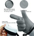GEEKHOM BBQ Gloves, Grilling Gloves Heat Resistant Oven Gloves, Kitchen Silicone Oven Mitts, Long Waterproof Non-Slip Pot Holder for Barbecue, Coo...