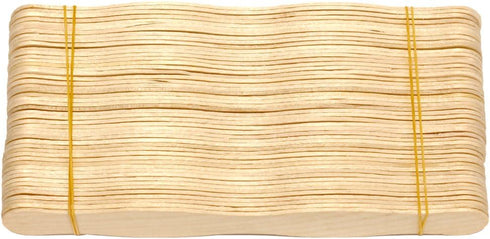 50 Sticks, 8 Inch Jumbo Wavy Craft Sticks for Fan Handles, Wedding Fans, Kids Crafts, DIY Auction Paddles, Natural Wood Popsicle Sticks by CraftyS...