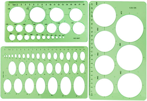 Circle Templates Ellipse Drawings Templates Drafting Stencils Measuring Tools Template Artist Design Drawing Aid Tool Circle Templates Measuring E...
