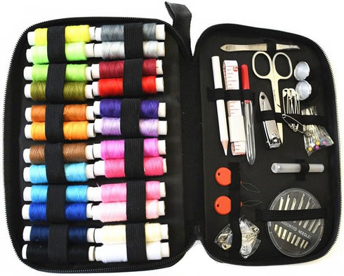 MrXLWhome Sewing Kit, 130pcs Premium Travel Sewing Kit for Adults, Needle and Thread Kit, Upgrade Sewing Repair Kits for Beginners Home Travel, Co...