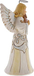 Enesco Jim Shore Heartwood Creek White Woodland Farmhouse Angel with Dog Figurine, 5.2 Inch, Multicolor...