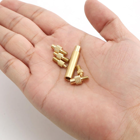 6pcs Soldering Iron Tips Screw in Set, Soldering Iron Heat Set Insert Tips for Sizes M2, M2.5, M3, M4, M5 and M6 3D Printing Supplies Compatible w...