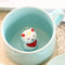 Lucky Cat 3D Cute Cartoon Animal Ceramics Coffee Cup - World's Greatest father, 8 OZ Coffee Mugs - Gift for Best Dad Mom Husband Wife Uncle Aunt G...