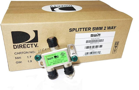 Directv SWM Approved 2-Way Wide Band Splitter (2-Pack)...