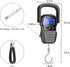 HEETA Fish Scale with Backlit LCD Display, Up to 110lb/50kg Digital Portable Hanging Fish Weight Scale with Hook & Measuring Tape for Home, Farm, ...