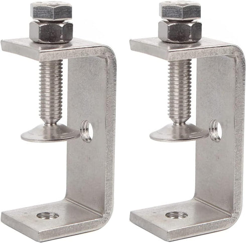 2Pcs 304 Stainless Steel C Clamp 65MM Heavy Duty C Clamp Woodworking Building Tiger Clamp Adjustable Wide Jaw Opening C Clamp...