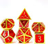 7 Pieces Metal DND Dice Set Retro D&D Polyhedral Dice with Flannel Bag for DND Dungeons and Dragons Role Playing Games (Red&Gold)...