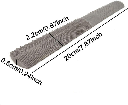 Honbay 1PCS Half Round Wood Rasp Wood File Carbon Hand File Flat Needle File in A Black Storage Bag for Sharping or Polishing Wood Plastic and Met...