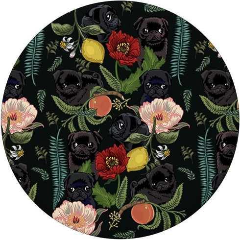 Botanical and Black Pugs PopSockets by Huebucket PopSockets PopGrip: Swappable Grip for Phones & Tablets...
