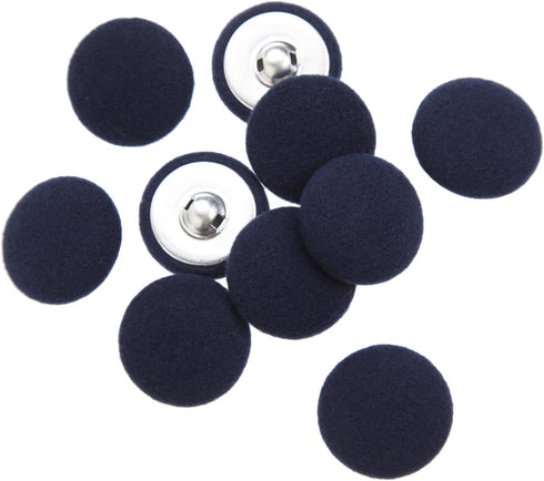 10PCS Fabric Cloth Covered Buttons with Metal Shank Buttons for Suits Gowns Blouses Tuxedo Sweaters Fabric Buttons Blue 30mm...