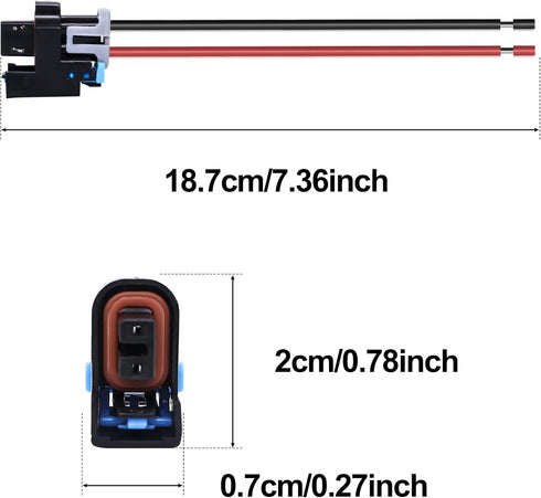 HiSport LS Truck Fuel Injector Connector Pigtail Wire Compatible with Mini Delphi Multec 2 (8 pack) OEM Tooling, Connector, Lock, Seals, & Termina...