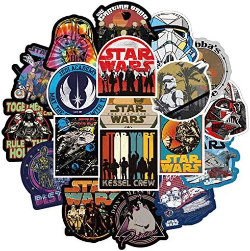 Claasic Move Stickers for Star War to Girls Teens Boys|100 Pcs|Waterproof Vinyl Stickers Pack for Laptop Luggage Phone Waterbottle Bike Hydroflask...