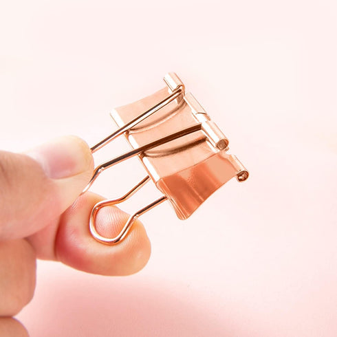 Extra Large Binder Clips, 12 Pack, 2 Inch, Standard 51mm Clamps, Rose Gold, Extra Large Binder Paper Clips, Extra Large Size, Extra Large Paper Cl...
