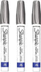 Sharpie Oil-Based Paint Marker, Medium Point, Metallic Silver Ink, Pack of 3...