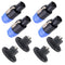 Swpeet 8 Pack Audio Speaker Plug Kit, 4 Pole Speaker Plug Twist Lock Compatible with Jack Twist Lock 4 Pole Round Perfect for Neutrik Speakon NL4F...
