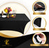 Luxury Collection Black 6ft Tablecloth Rectangular Spandex Linen - Table Cloth Fitted Cover for 6 Foot Folding Table, Wedding Linens Banquet Cloth...