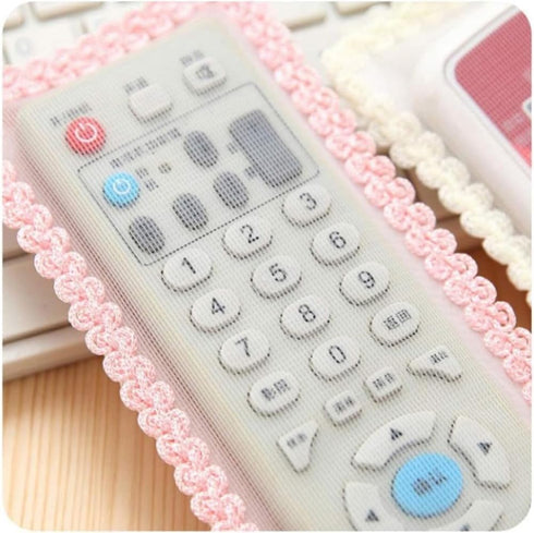 AKOAK 3 Pieces of Air Conditioning Remote Control Protective Cover, Bear Lace Fabric Air Conditioning Remote Control Protective Cover, Home Applia...