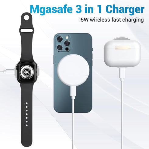 Compatible with Magnetic Wireless Charger?15W Fast Apple Mag-Safe Charge for iPhone 15/15 Pro/15 Plus/15 Pro Max/14/13/12 Series Include Fast 20W ...