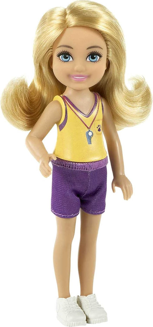 Barbie Chelsea Can Be Dog Trainer Playset with Blonde Chelsea Doll (6-in), Dog & Leash, Jumping Hoop, Obstacle Cones, Training Treats & More, Grea...