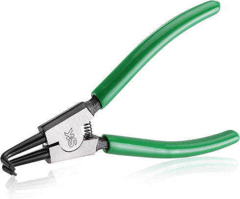 SK 7-Inch Snap Ring Pliers, External Circlip Pliers with 90-Degree Bent Jaw, Tip Diameter 5/64'', Premium CR-V Steel...