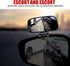 Universal Wide Angle HD Adjustable Vehicle Rearview Mirror Accessories, 4.92In x 2.36In, Waterproof (Black & Silver)...