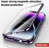 Lockable Magnetic Case for iPhone 15 Pro Max with Safety Lock Screen Protector Camera Lens Protector Double-Sided Glass 360° Full Body Bumper Cove...