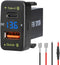 Car Charger Dual 18W USB PD+QC3.0 Fast Charge for Toyota, Type C USB Car Power Socket with LED Voltmeter Display, Compatible with 12/24V Cars(1.6 ...