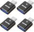 ENVEL USB C to USB Adapter, 4 Pack USB 3.0 to USB C Adapter, USB Type-C Male to USB Female OTG Converter, Compatible with Apple iWatch iPhone 11 1...