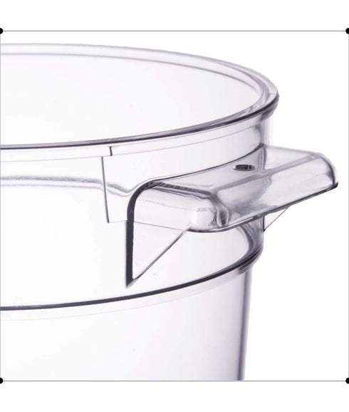 Cambro RFSCW1135 Camwear Clear Round 1 Qt Storage Container with Clear Round Lid RFSCWC1135...