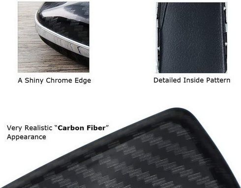 iJDMTOY Exact Fit Black Glossy Carbon Fiber Finish Key Fob Shell Compatible with Lexus is ES GS LS CT LX GX RX, etc 1st Gen Smart Keyless Fob...