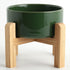 Petygooing Rust Green Elevated/Raised Ceramic Dog Bowl for Small Breeds, Dog Food Water Dish with Stand,Pet Feeding Bowl with Anti Slip Rubber for...