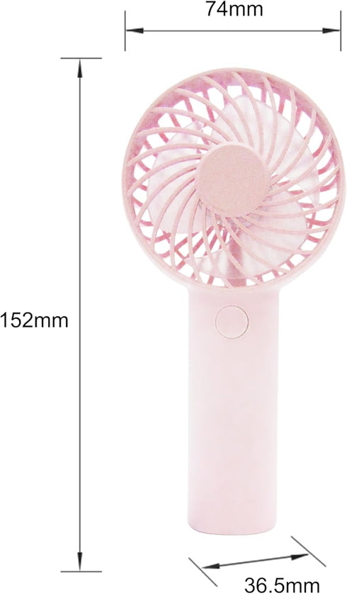 Mini Portable Fan,Rechargeable Travel Fan,3 Speed Small Handheld Fan,Personal Battery Operated Fan with USB C for bedroom,office,Girl,Lady...
