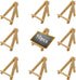 5.9 Inch Mini Wood Display Easel, 10 Pcs Tabletop Easels for Displaying Photos, Picthres...