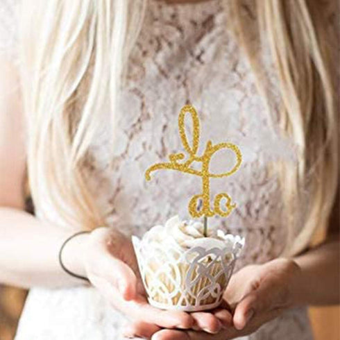 JeVenis Set of 44 Wedding Cupcake Toppers Diamond Ring Cupcake Toppers I Do Cupcake Topper for Wedding Engagement Bridal Shower Decorations...
