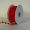 AK TRADING CO. 25 Yards Fuzzy Pom Pom Wired Trim Ribbon Lace - Red...