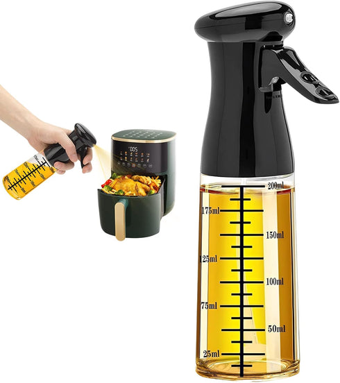 Olive Oil Sprayer for Cooking, 200ml Glass Oil Sprayer Mister, Olive Oil Spray Bottle, Refillable Food Grade Oil Vinegar Spritzer Sprayer Bottles ...
