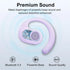 LMQ Open Ear Headphones?with Ear Hook Wireless Bluetooth 5.4 Open Ear Earbuds? Air Conduction Touch Control Wireless Sports Earbuds with Portable ...