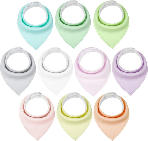 Yoofoss Baby Bibs 10 Pack Soft and Absorbent Baby Bandana Drool Bibs for Boys Girls...