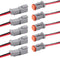 Deutsch DT 2 Pin Connector 5 Sets - 2 Way DT Automotive Waterproof Male Female Plug Wiring Harness for Car, Truck, Boats, LED Work Light, 16 AWG. ...