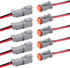 Deutsch DT 2 Pin Connector 5 Sets - 2 Way DT Automotive Waterproof Male Female Plug Wiring Harness for Car, Truck, Boats, LED Work Light, 16 AWG. ...