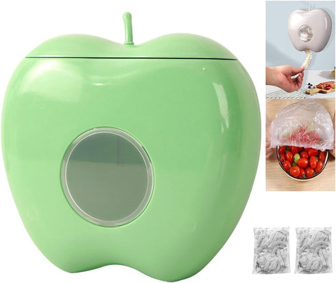 2024 New Thickened Cling Film Sleeve Storage Box With 200pcs Plastic Wrap, Plastic Food Wrap Bag Storage Organizer, Multifunctional Wall-Mounted K...