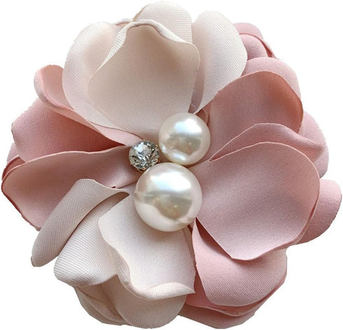 Pink Daisy Flower Pearl Safety Brooch Pins for Women,Rose Flowers Hairpin Headpieces,Brooch Pins Shawl Clips for Women Girls Collar Brooch Hair Cl...
