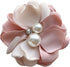 Pink Daisy Flower Pearl Safety Brooch Pins for Women,Rose Flowers Hairpin Headpieces,Brooch Pins Shawl Clips for Women Girls Collar Brooch Hair Cl...