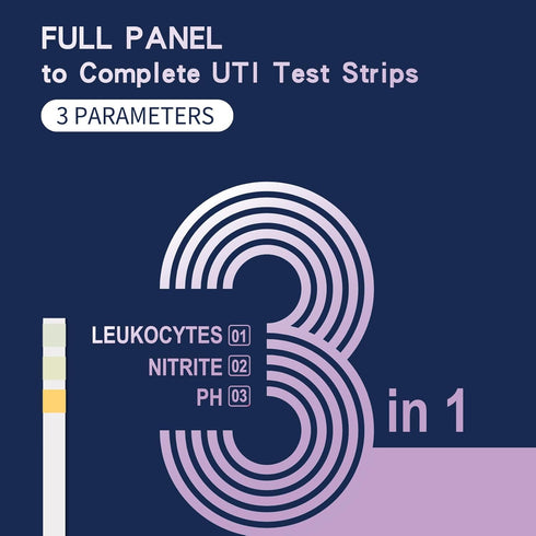 Urinary Tract Infection UTI Test Strips, Home Urine Testing Kit for 3 Parameters including Leukocytes, Nitrite and pH, 100 Count...