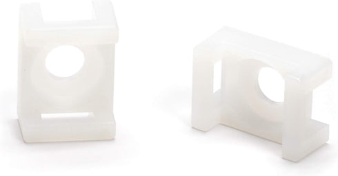 THE CIMPLE CO Cable Tie Base Saddle Mount Wire Holder Organizer - Wire Bundle Zip Tie Mounting Block - White - 100 Pack...